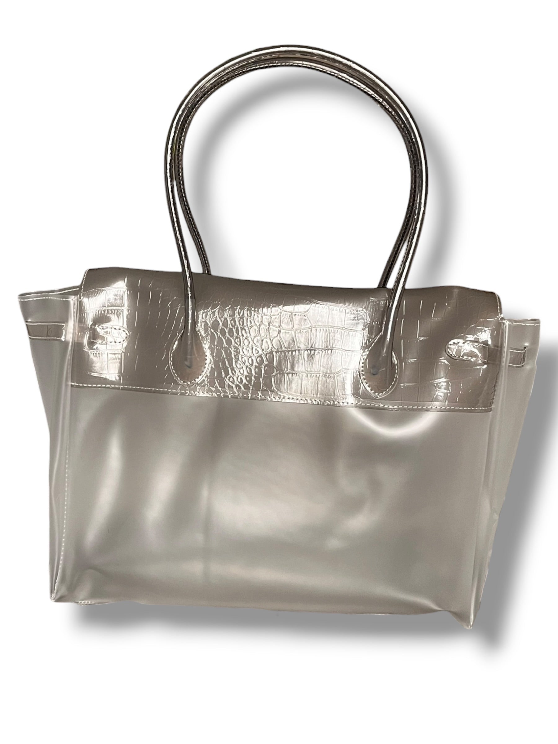 OMBRÉ GREY CROC JELLY BAG