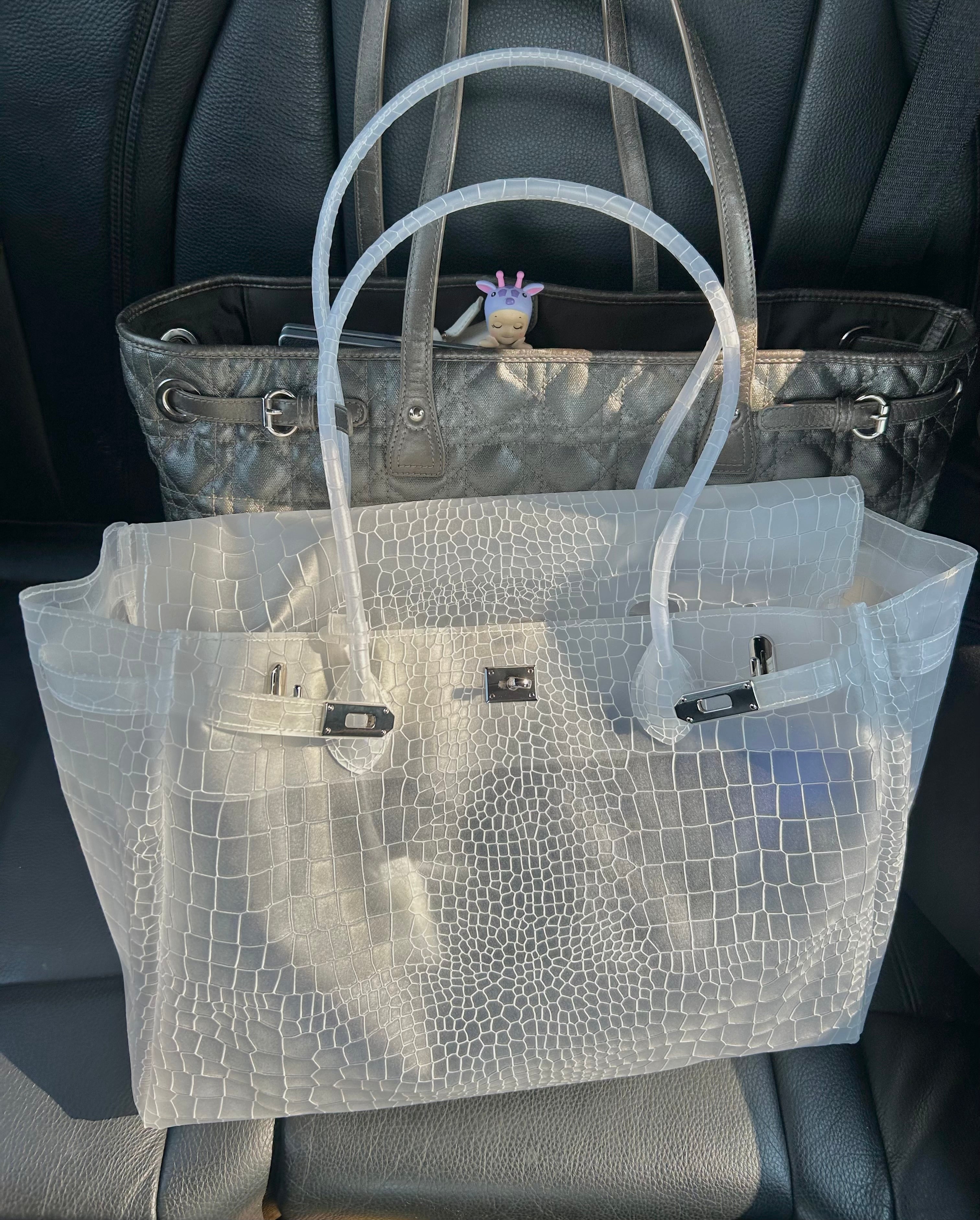 TRANSPARENT CROCODILE JELLY BAG