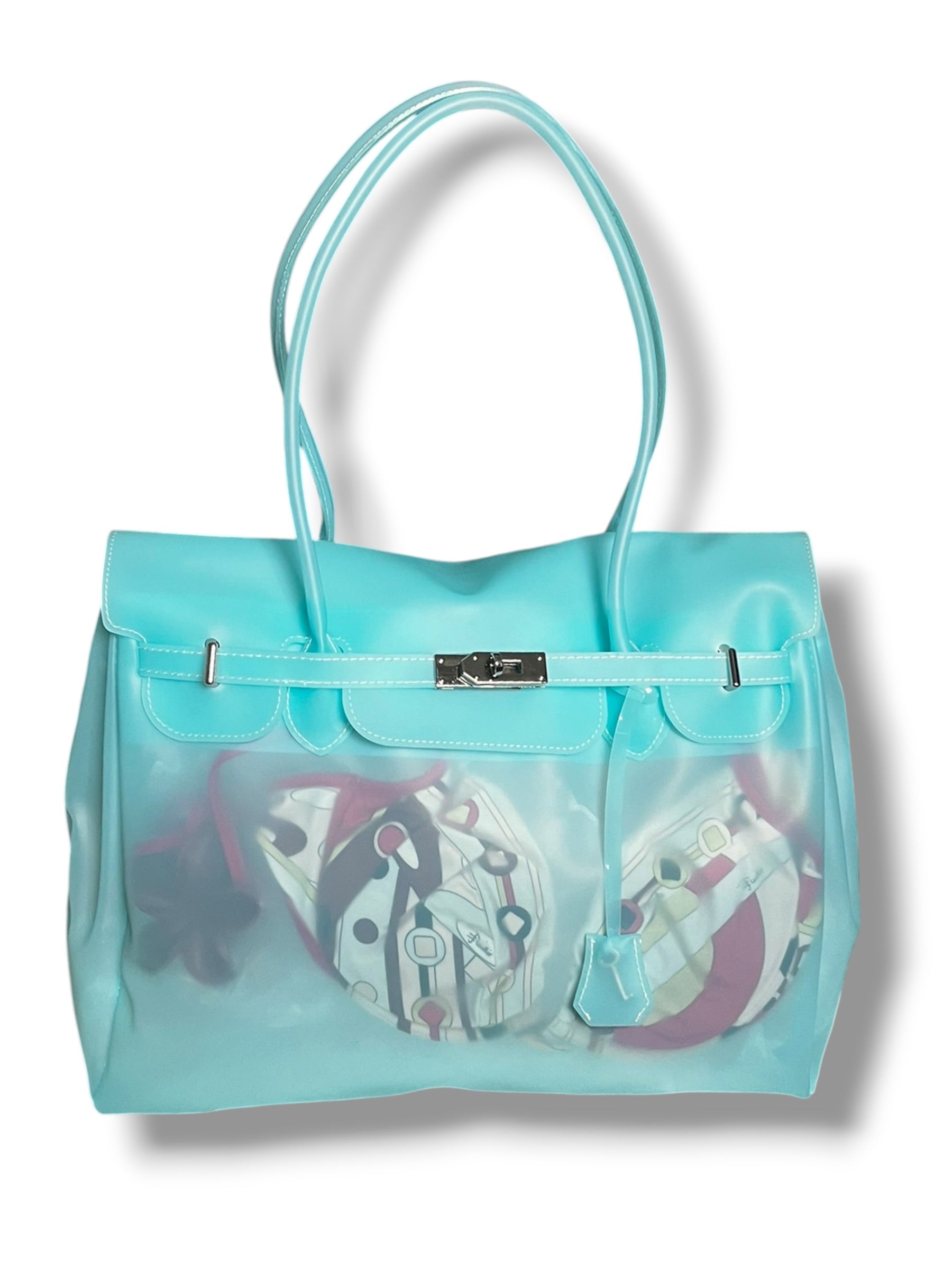 AQUA BLUE JELLY BAG
