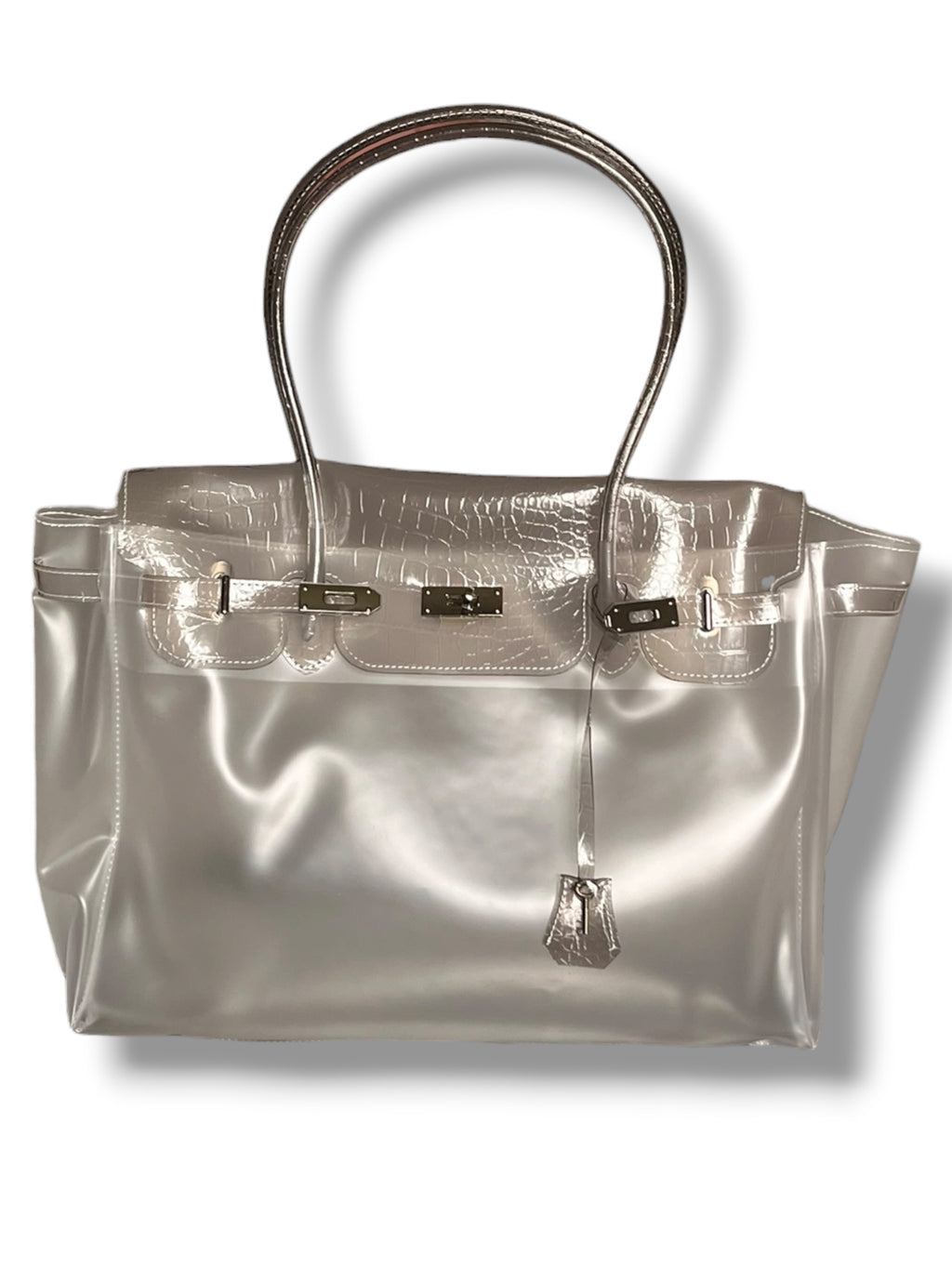 OMBRÉ GREY CROC JELLY BAG