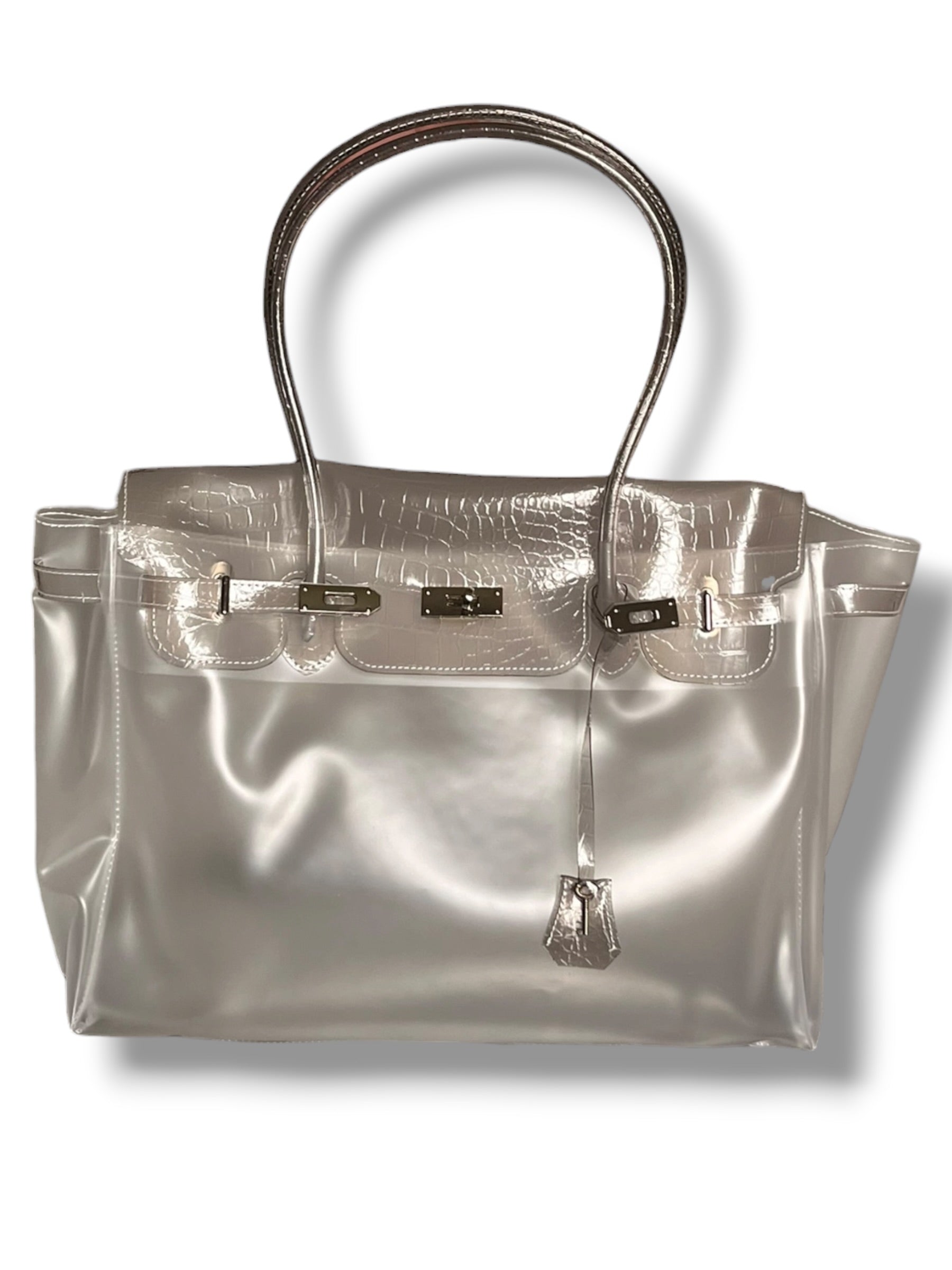 OMBRÉ GREY CROC JELLY BAG