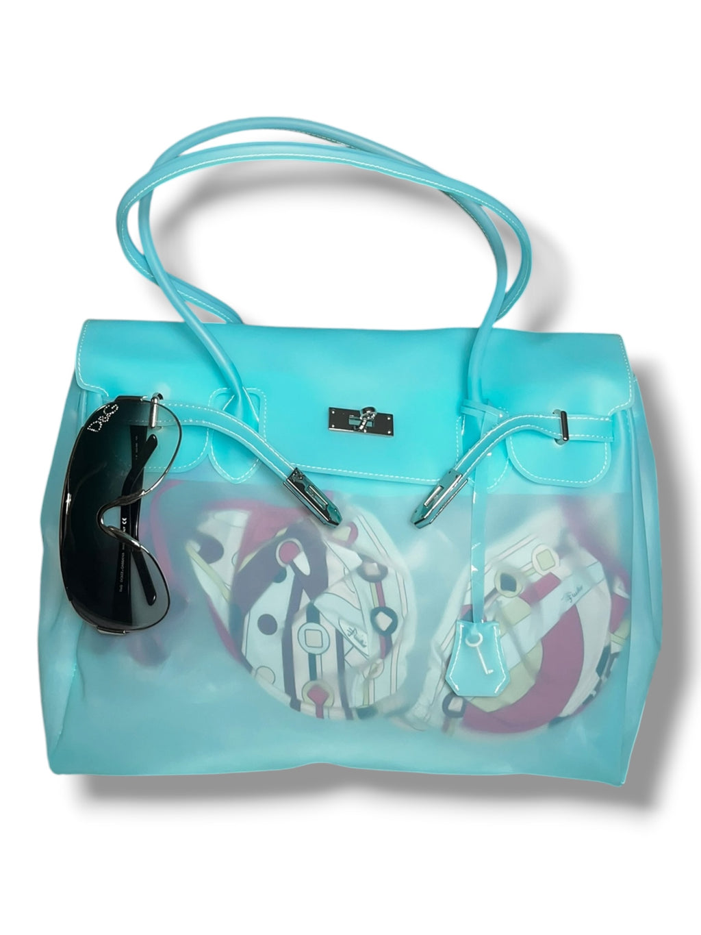 AQUA BLUE JELLY BAG
