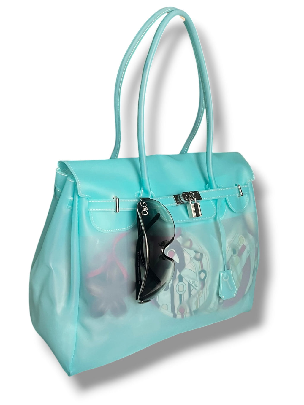 AQUA BLUE JELLY BAG