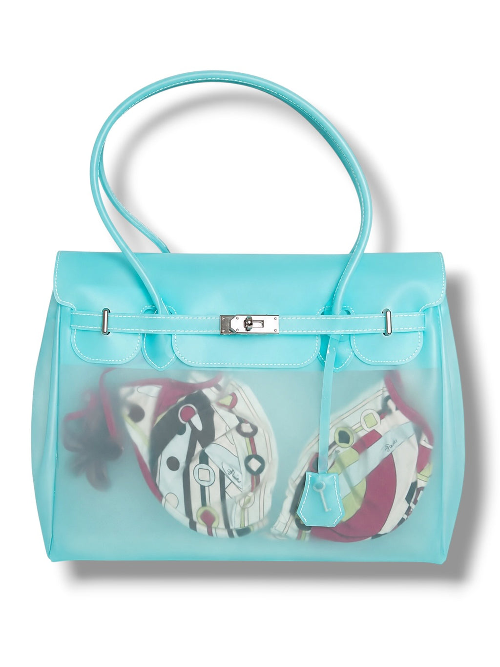 AQUA BLUE JELLY BAG