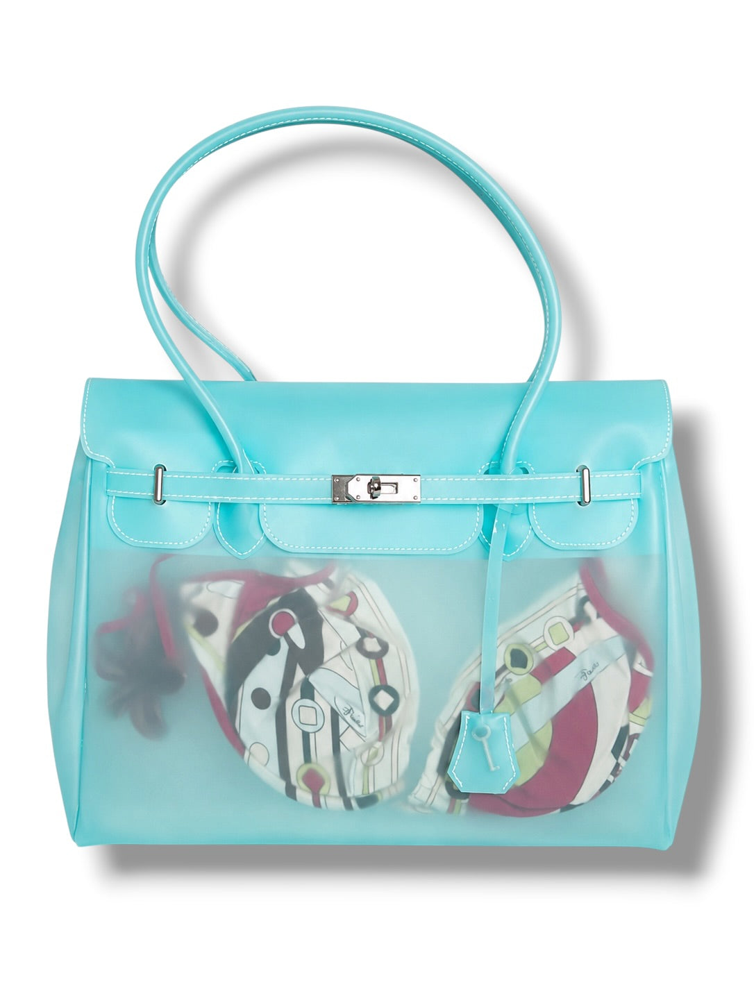 AQUA BLUE JELLY BAG