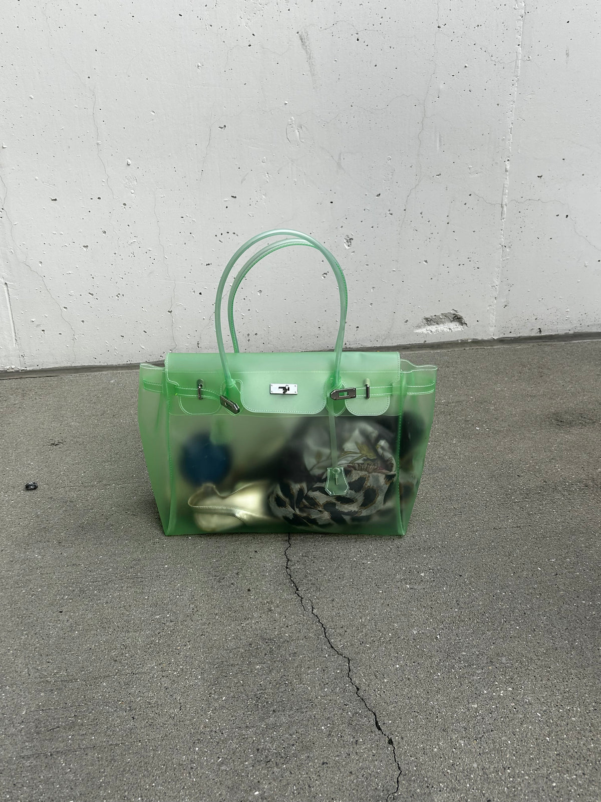 SPEARMINT GREEN JELLY FIRKIN BAG