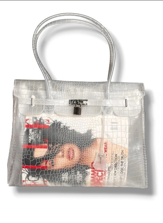 TRANSPARENT CROC JELLY BAG