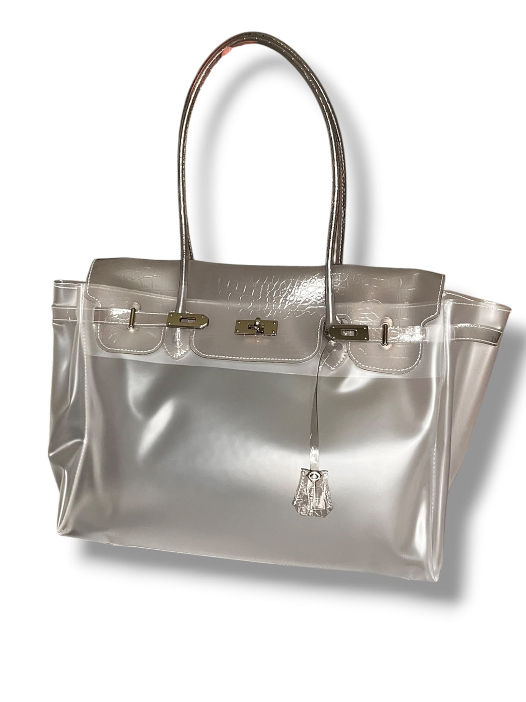 OMBRÉ GREY CROC JELLY BAG
