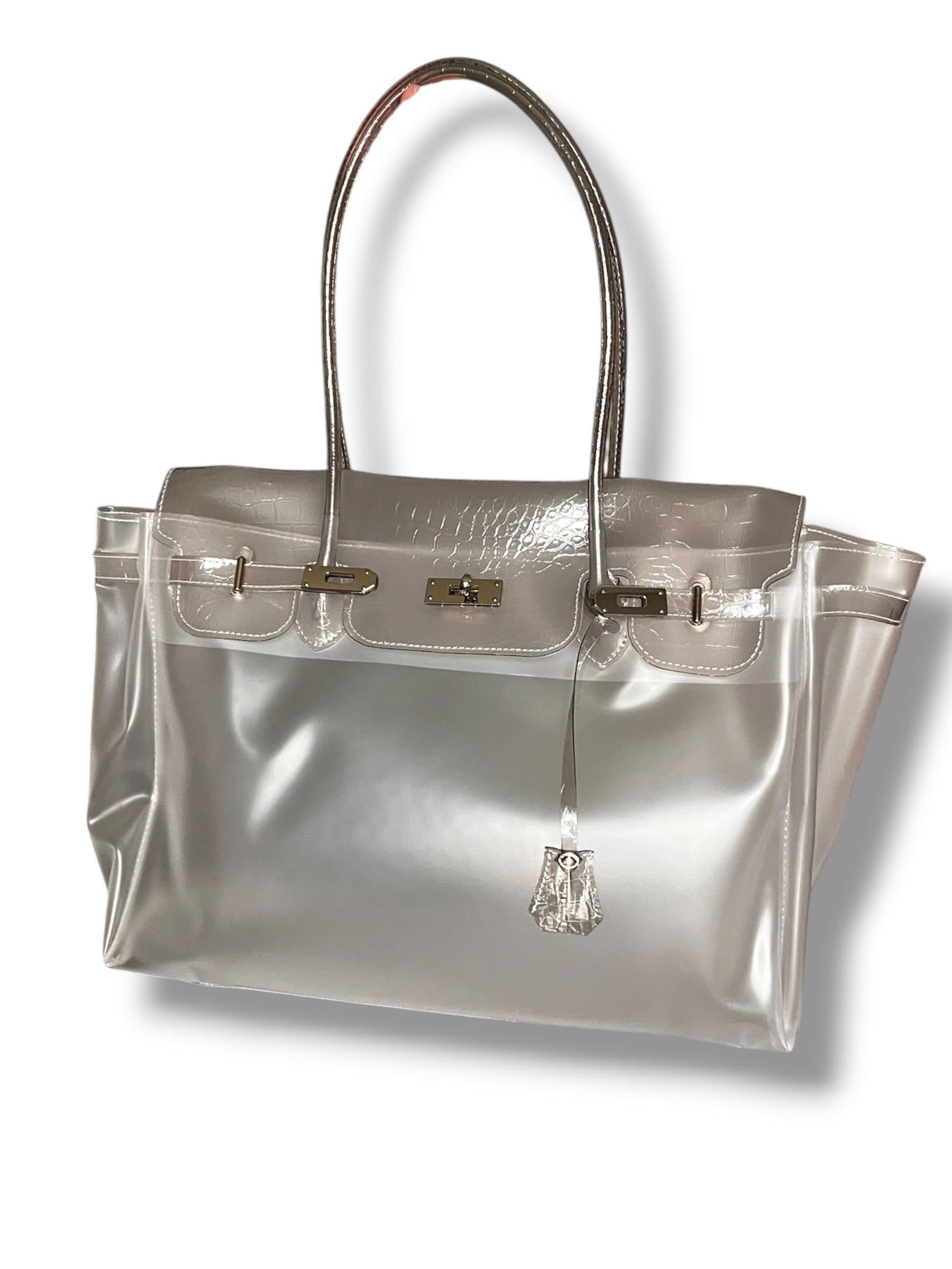 OMBRÉ GREY CROC JELLY BAG