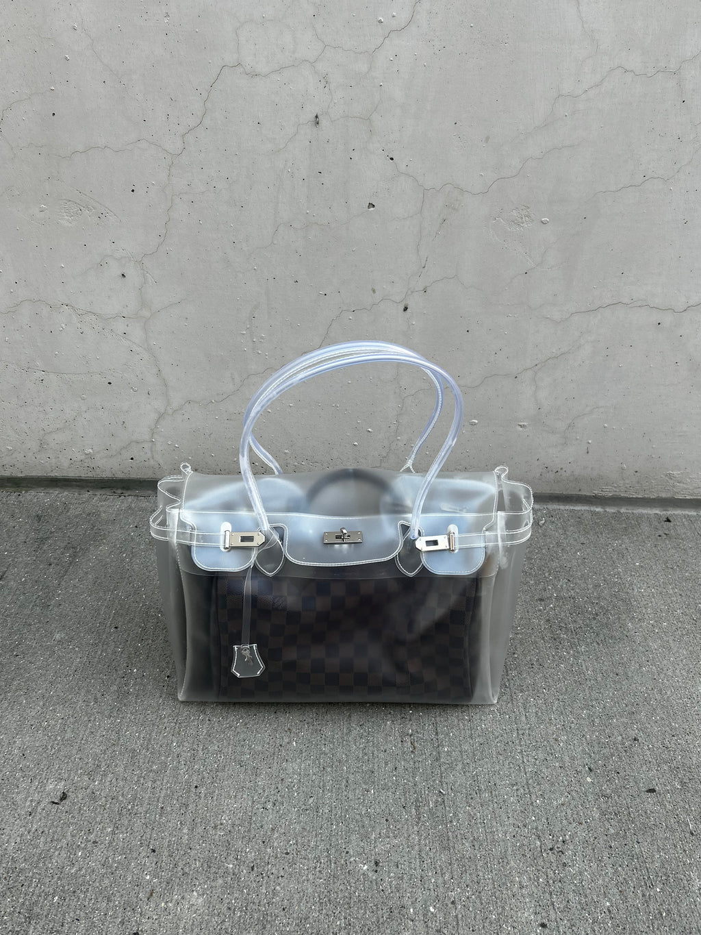 TRANSPARENT JELLY FIRKIN BAG