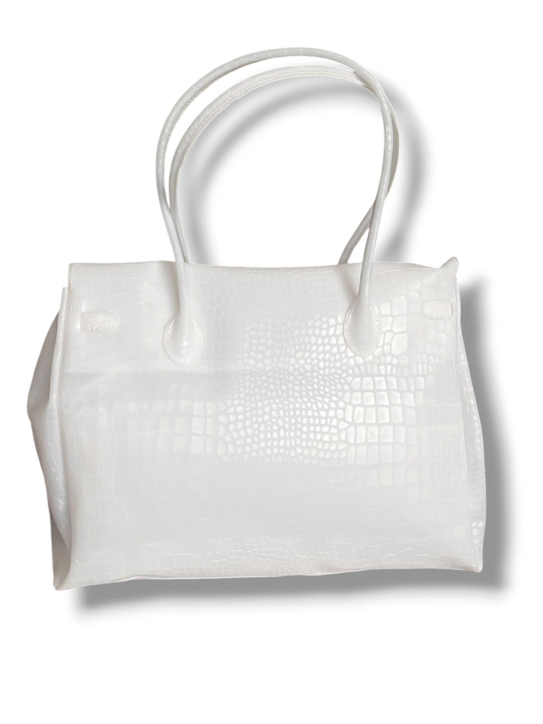 WHITE CROC JELLY BAG