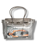OMBRÉ GREY CROC JELLY BAG