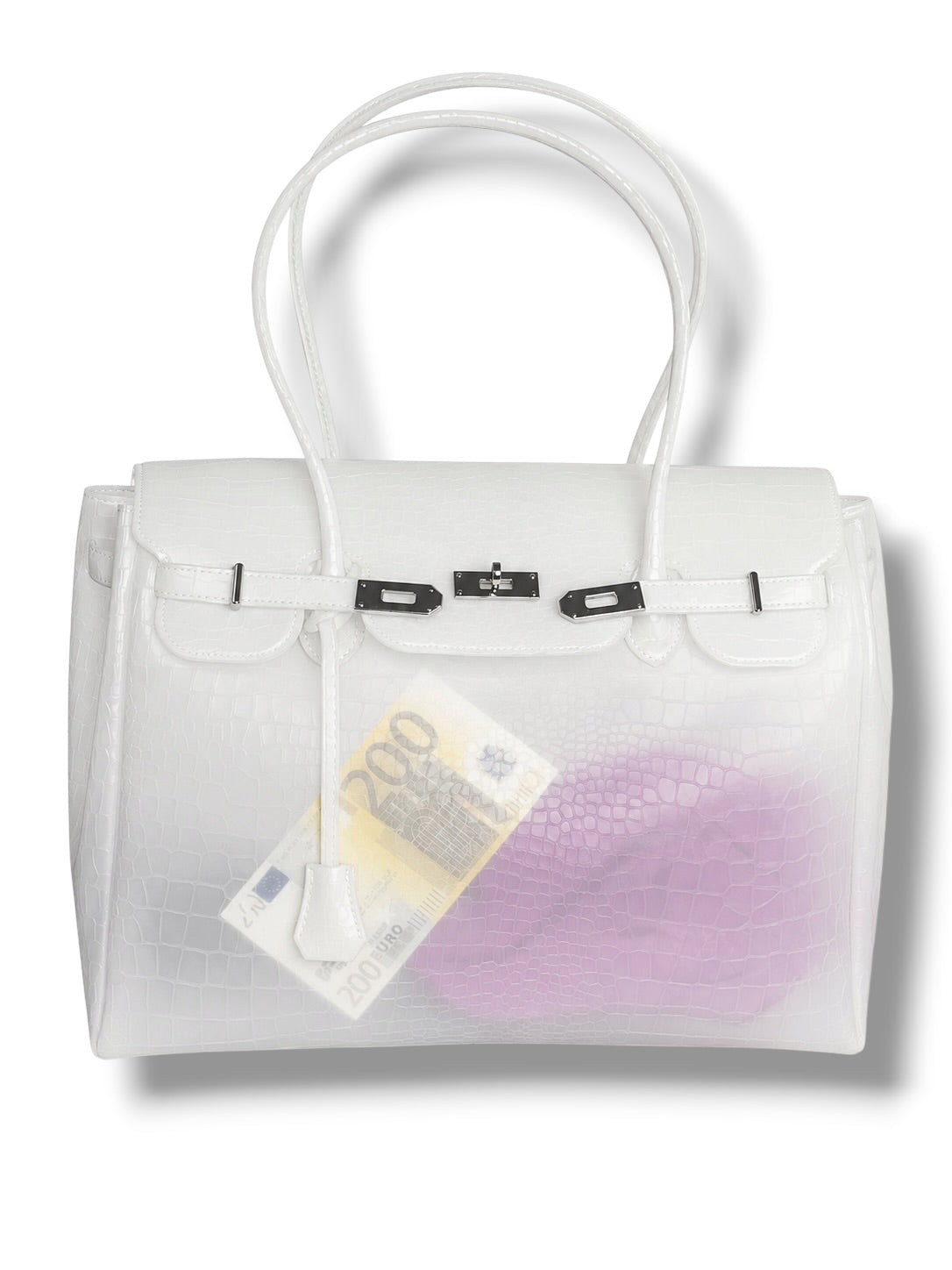 WHITE CROC JELLY BAG