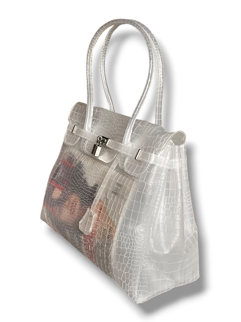 TRANSPARENT CROC JELLY BAG