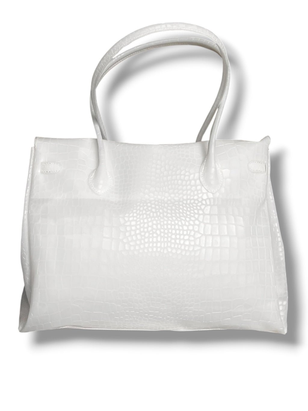 WHITE CROC JELLY BAG