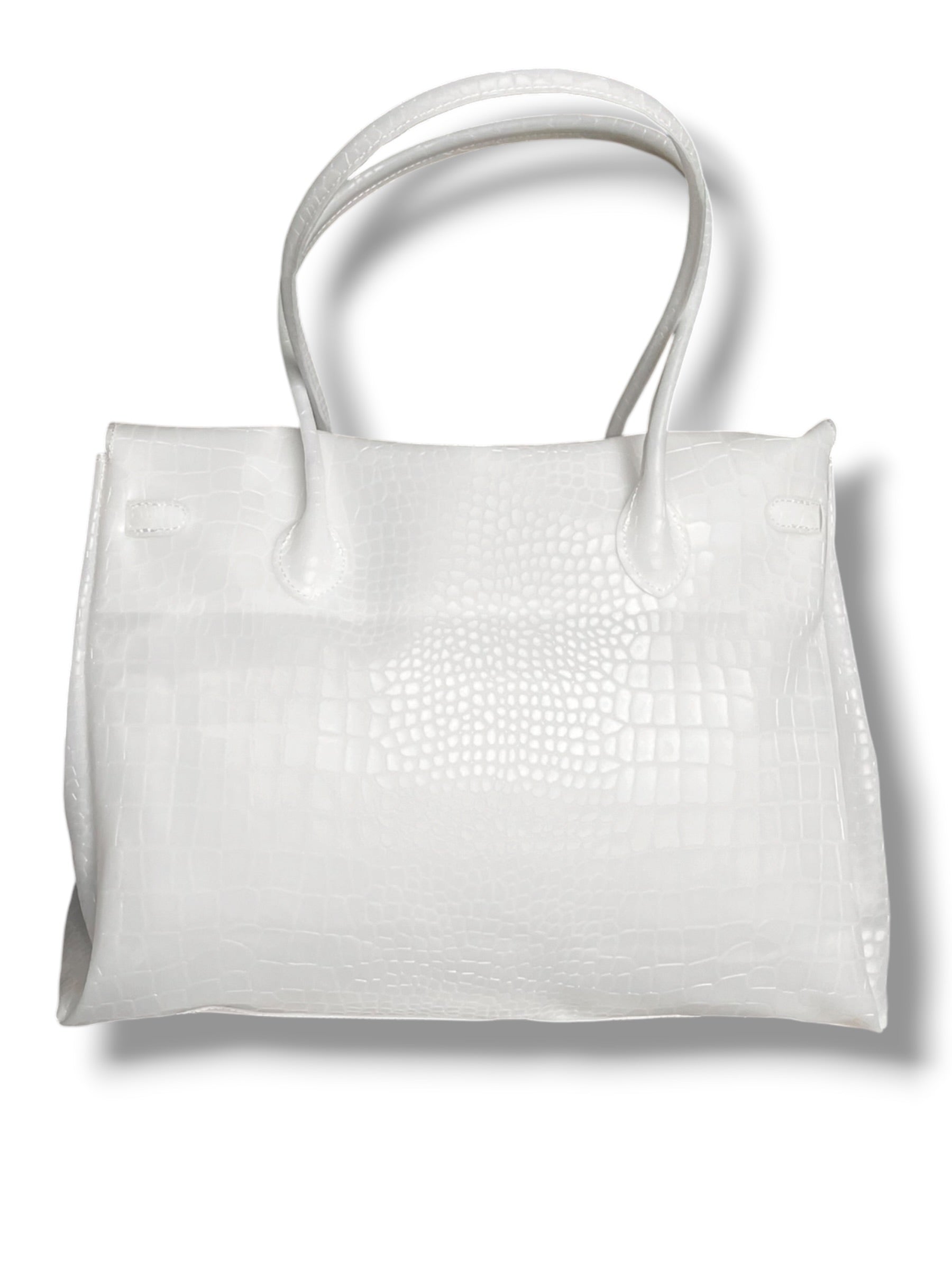 WHITE CROC JELLY BAG