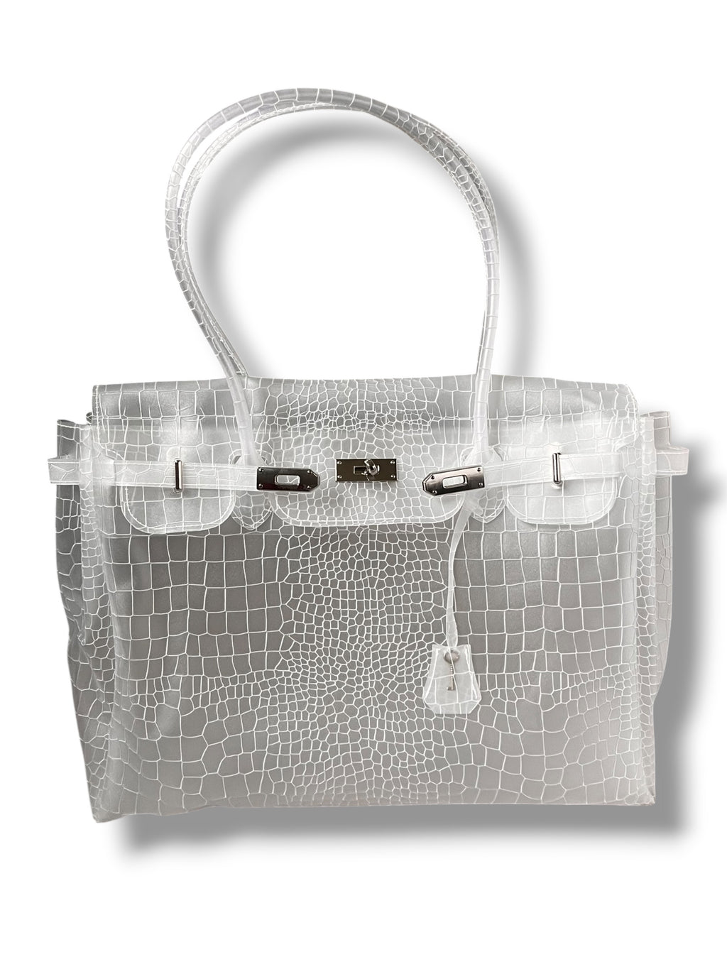TRANSPARENT CROC JELLY BAG