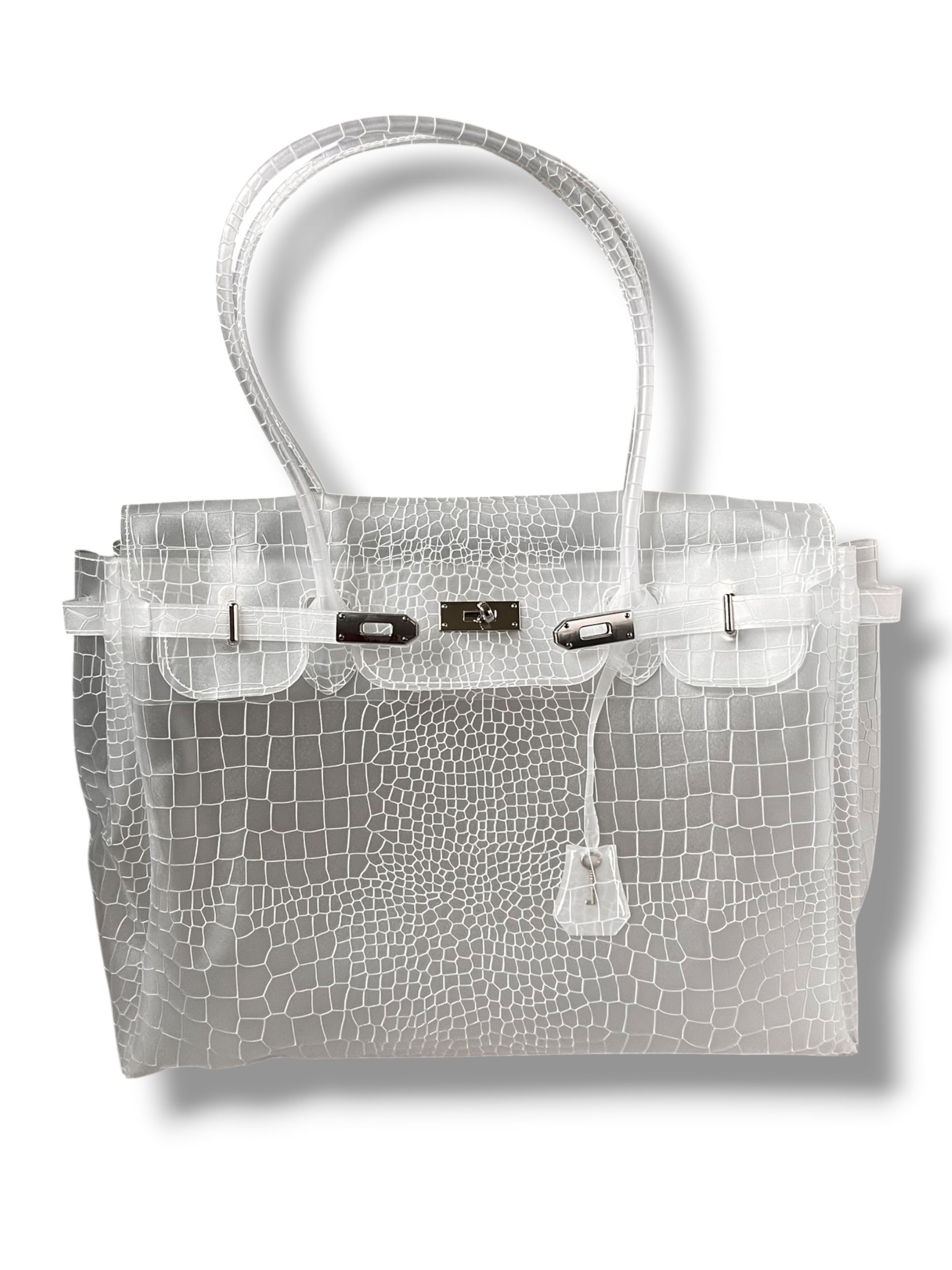 TRANSPARENT CROC JELLY BAG