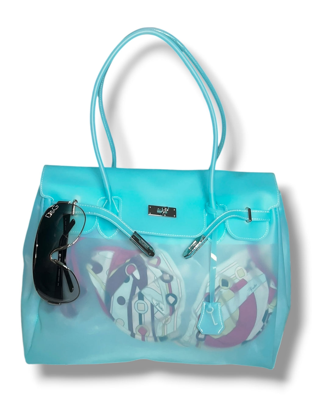 AQUA BLUE JELLY BAG
