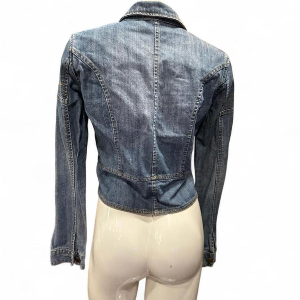 Military denim jacket