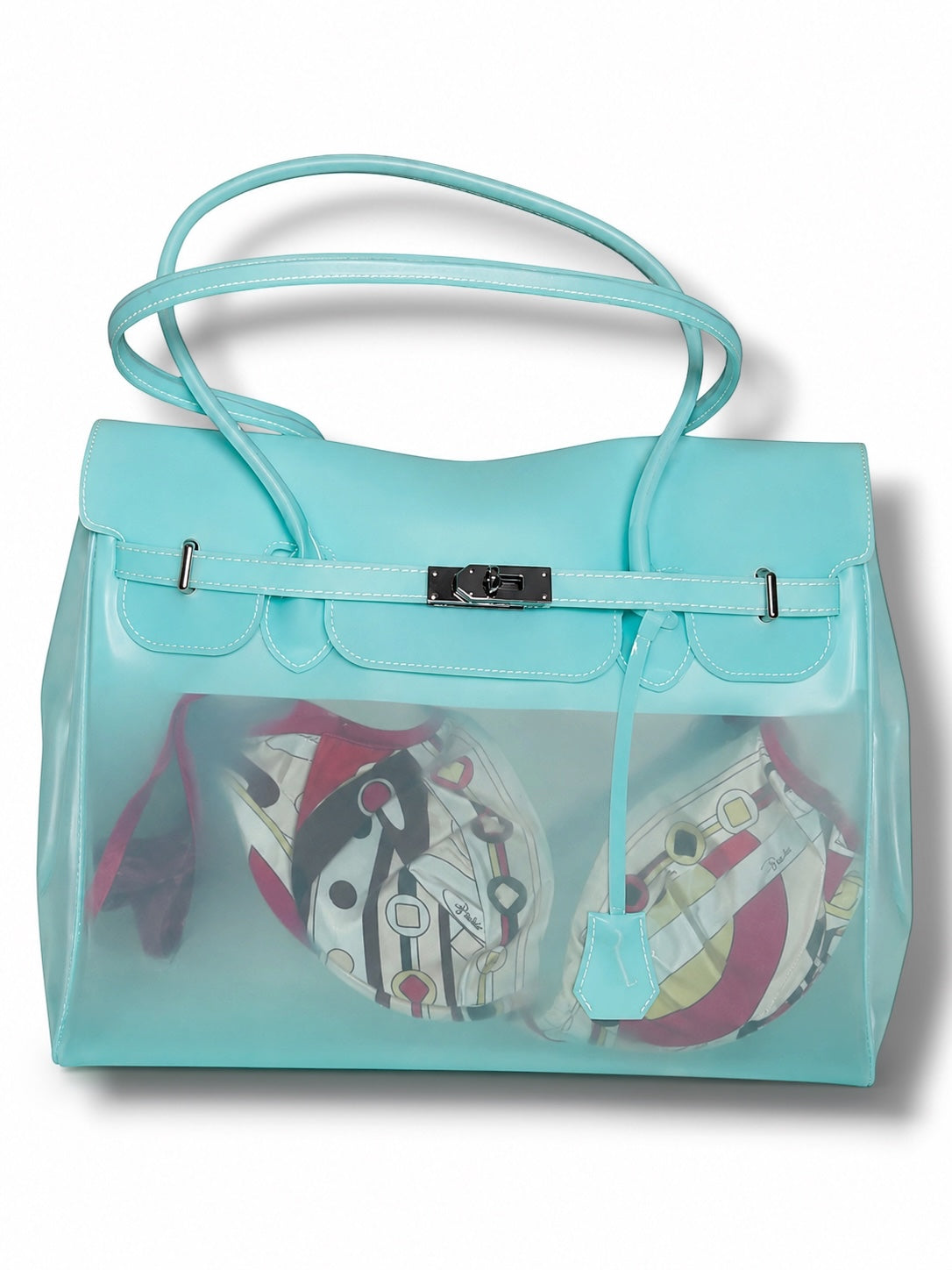 AQUA BLUE JELLY BAG
