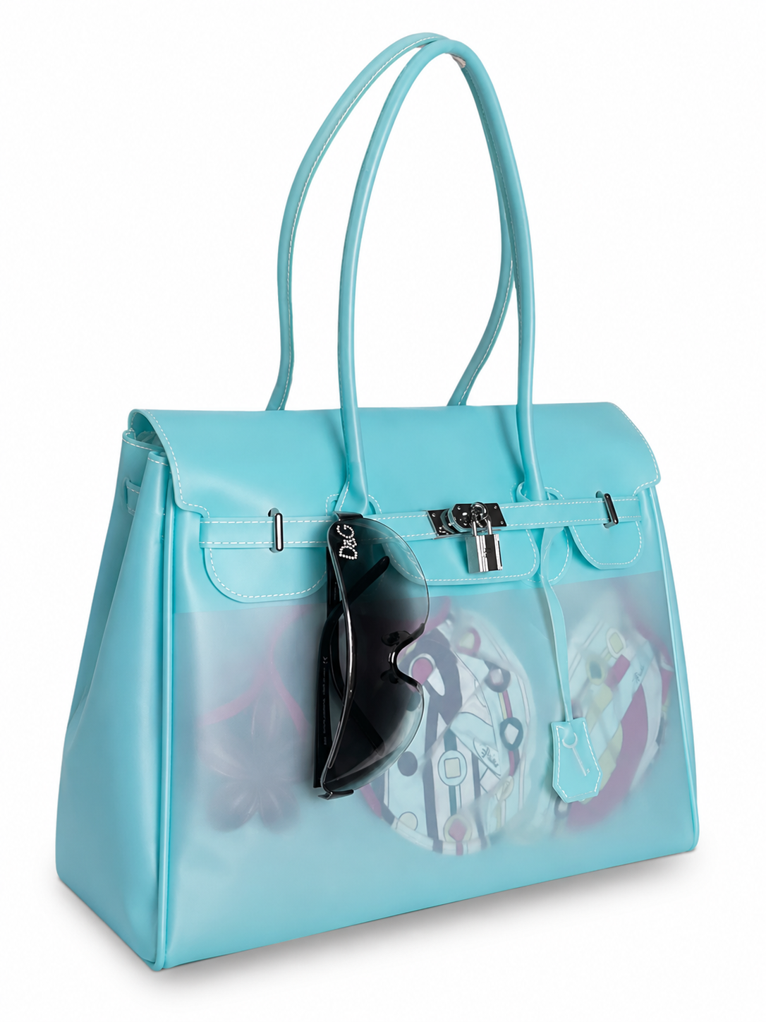 AQUA BLUE JELLY BAG