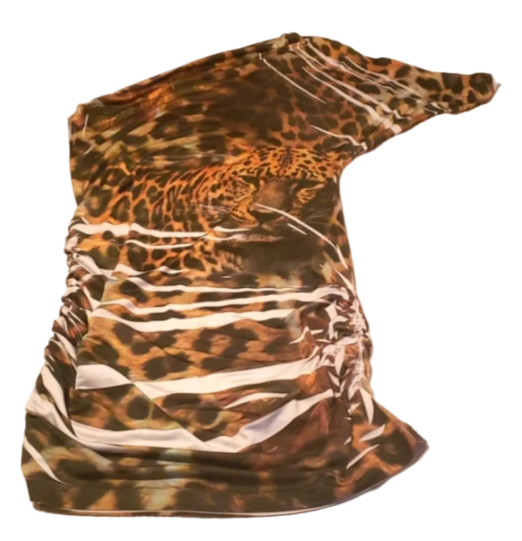 Vintage cheetah / leopard print dress