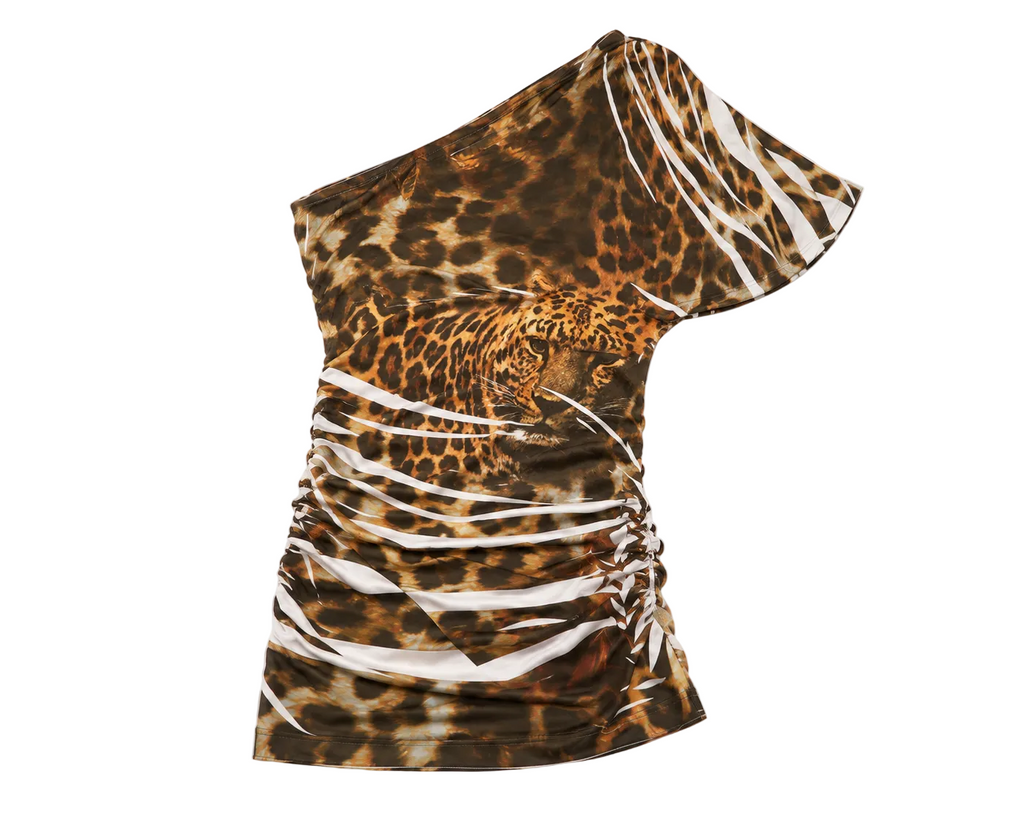 Vintage cheetah / leopard print dress