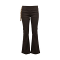 Medium low waist cotton brown 70s super pant flare