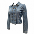 Military denim jacket