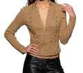 Cache eyelet sweater top