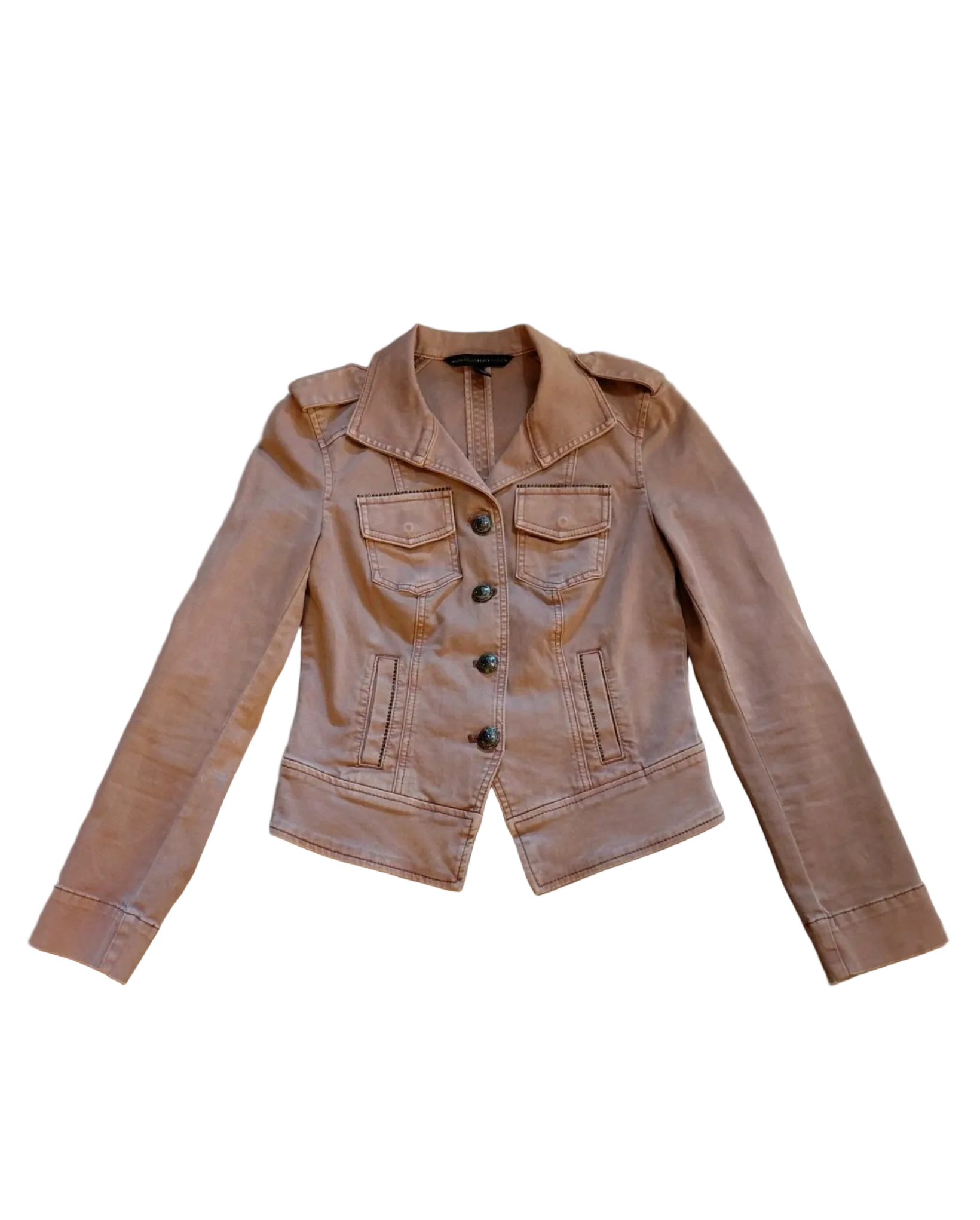 Y2k Military beige tan jacket