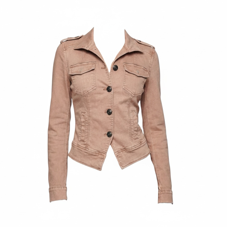 Y2k Military beige tan jacket