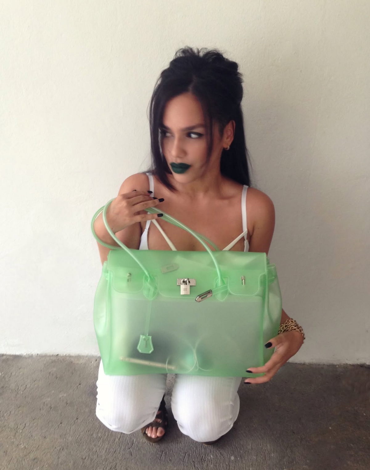 SPEARMINT GREEN JELLY BAG