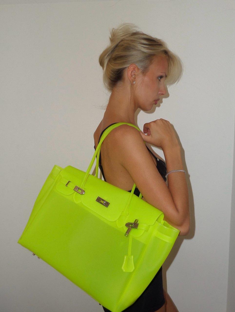 NEON LIME JELLY BAG