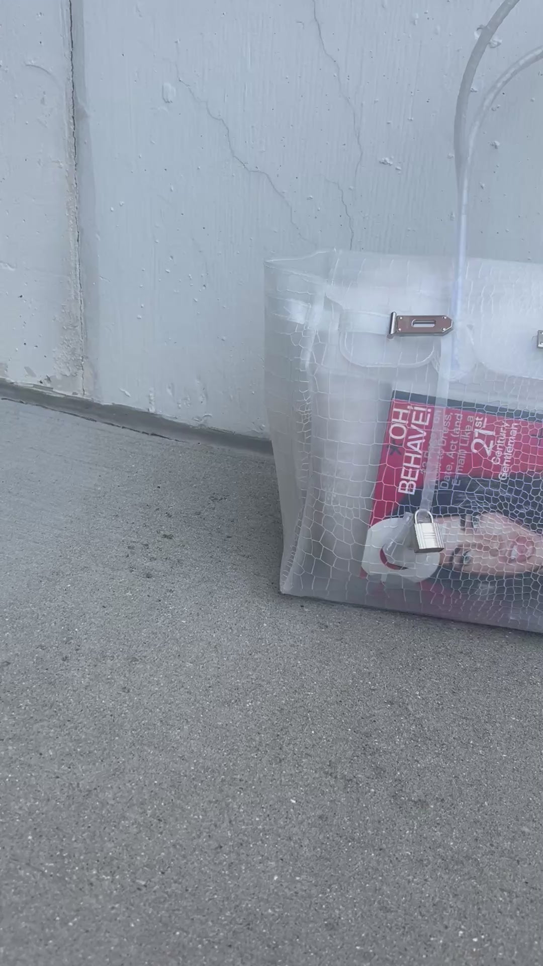 LOW STOCK - TRANSPARENT CROCODILE JELLY BAG